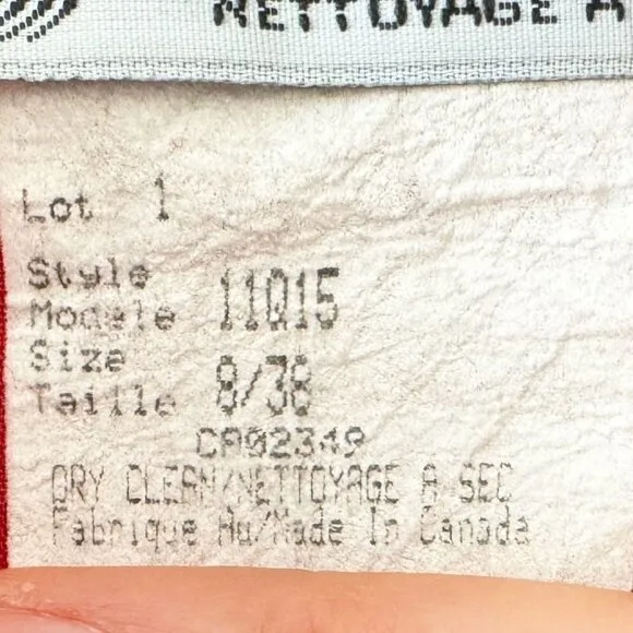 Vintage 80s Red Wool High-Waisted Midi Skirt with Back Slit image indicator(7)