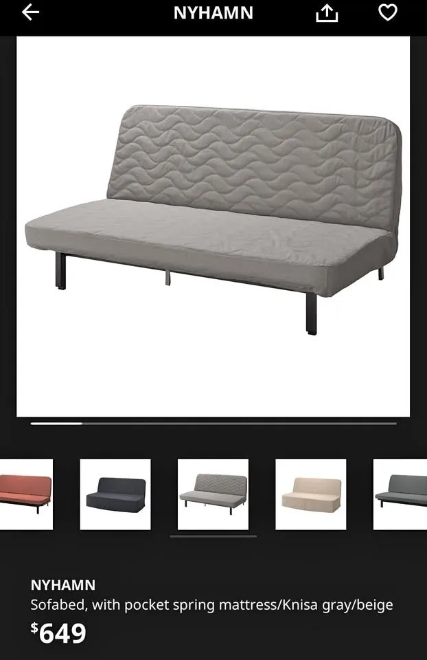 Ikea Sofabed, with pocket spring mattress