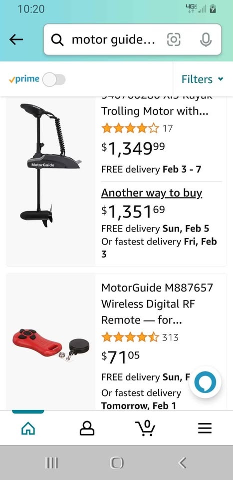 Motorguide Trolling Motor w55 wireless red remote