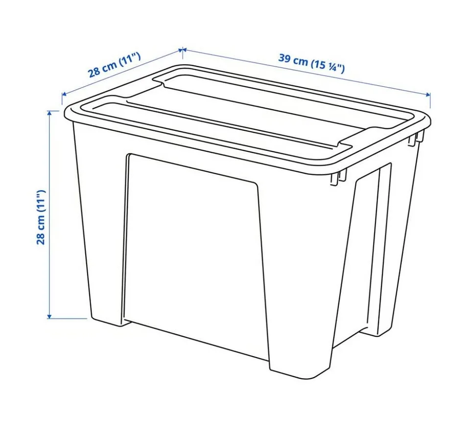 4 x Ikea SAMLA Box with lid, transparent image indicator(4)
