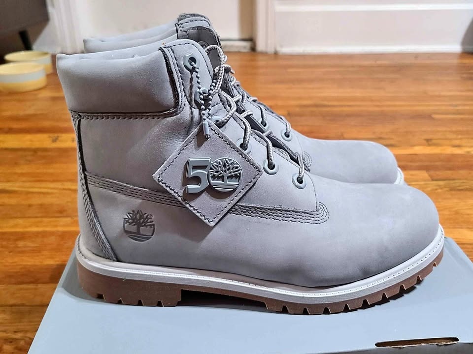 Timberland Premier 6in Boots Light Grey Nubuck Men's 6.5