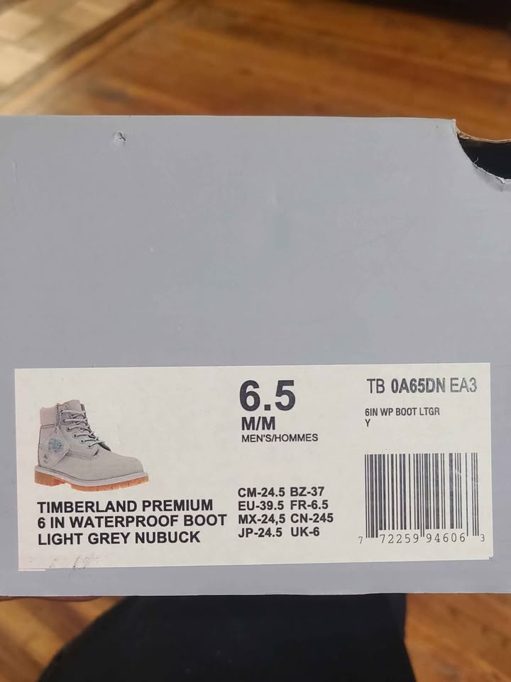 Timberland Premier 6in Boots Light Grey Nubuck Men's 6.5 - photo 4