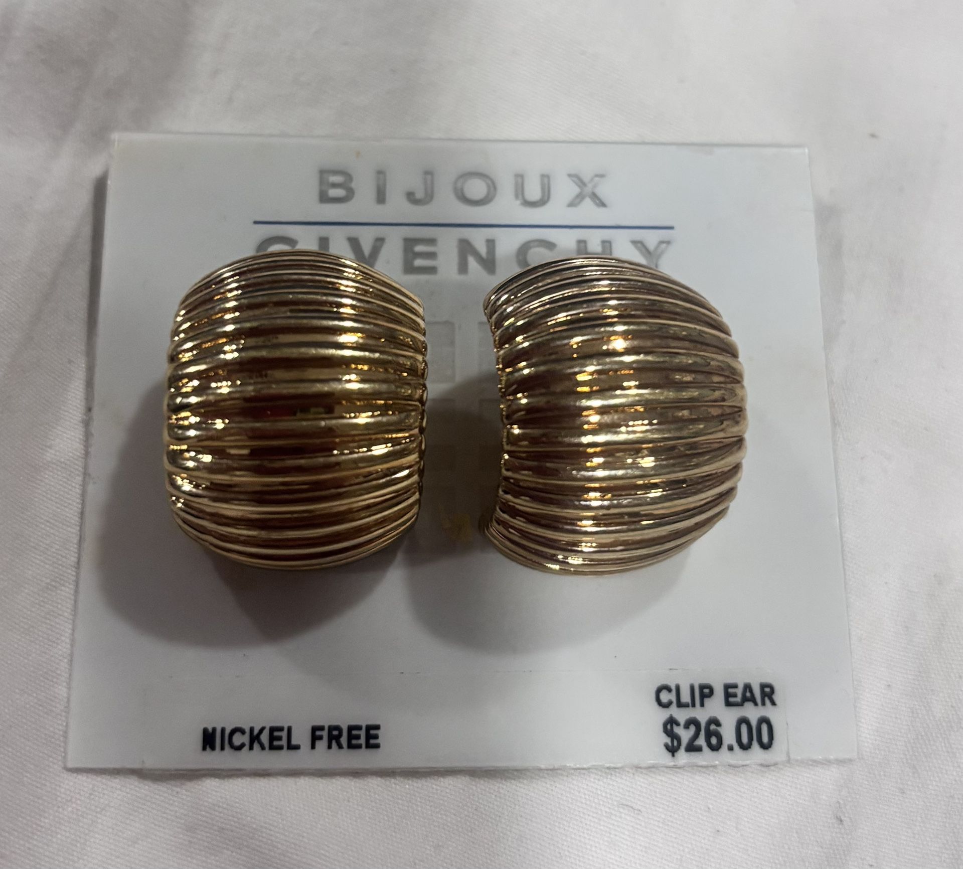 Vintage Givenchy Gold-Tone Clip-On Earrings