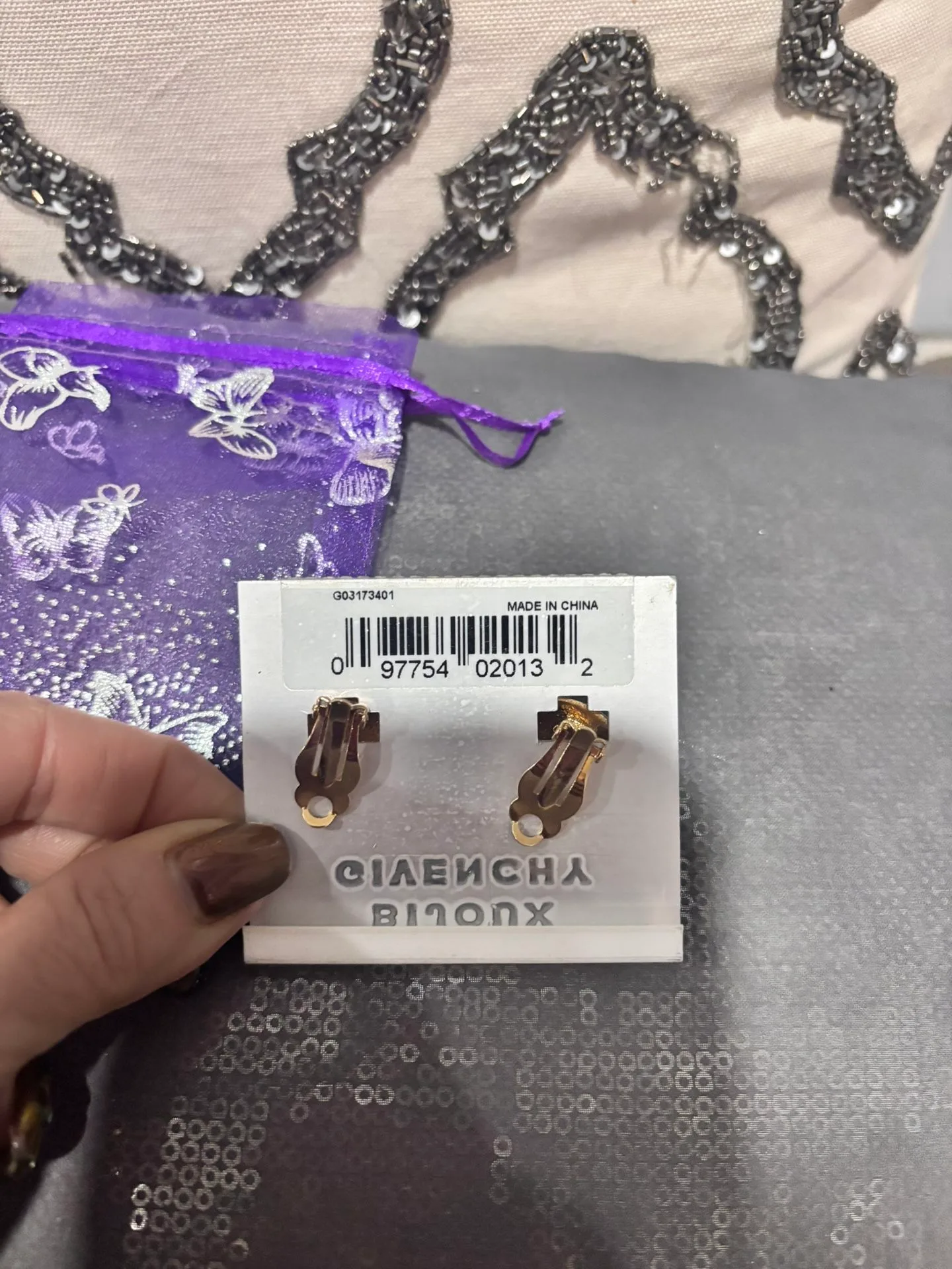 Vintage Givenchy Gold-Tone Clip-On Earrings image indicator(7)