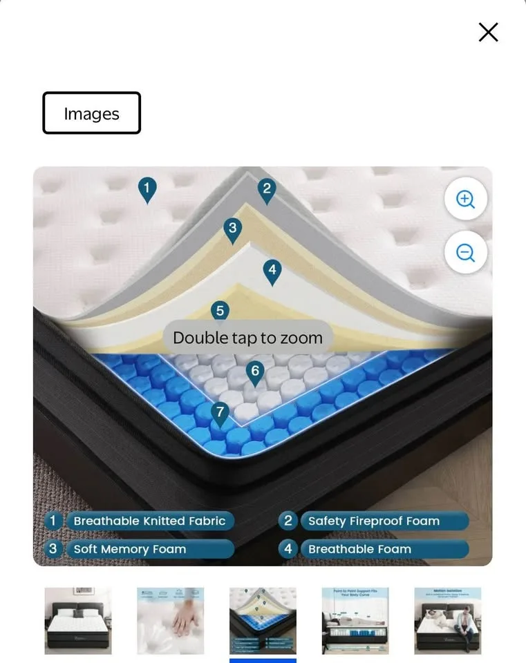 Queen metal bedframe and mattress image indicator(4)