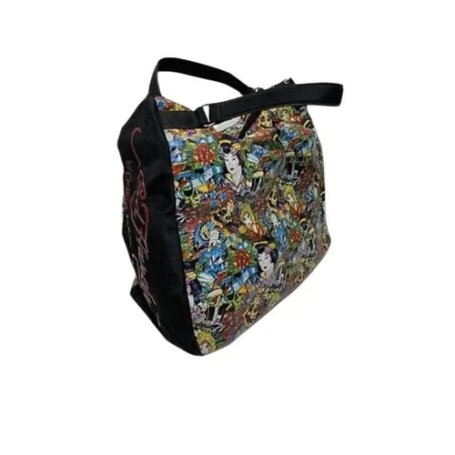 Ed Hardy KISS OF DEATH Geisha Large Tote Bag