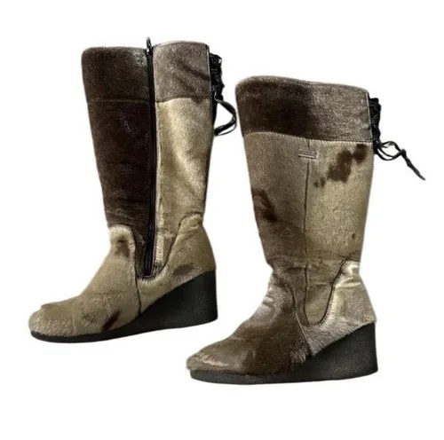 BILODEAU- WOMEN'S - Noeuva- Brown NATURAL SEAL BOOTS- Size 6🤎