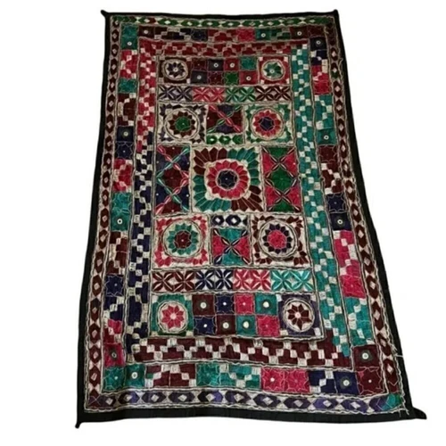 Quilt or Wall Hanging Tapestry- Patchwork Woven & Colourful 34”x