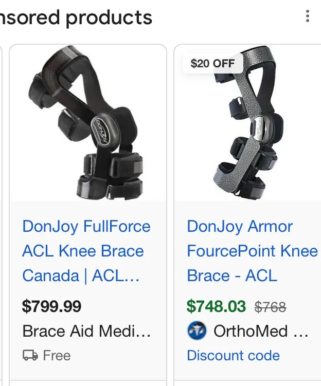 Brand New Large DonJoy Knee Brace for Right Knee image indicator(5)