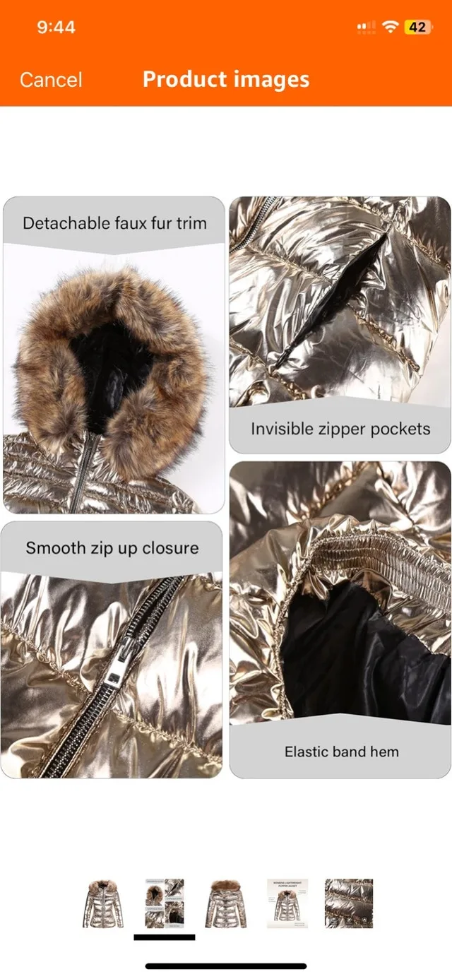 New Medium Winter Woman’s Lightweight Puffer Jacket image indicator(5)