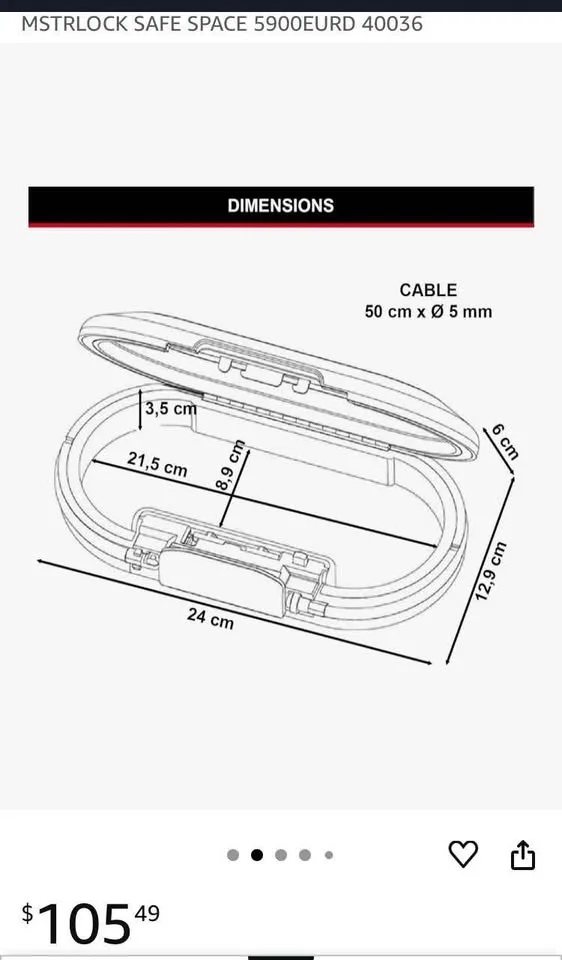 Masterlock Portable Samll Safety Box image indicator(4)