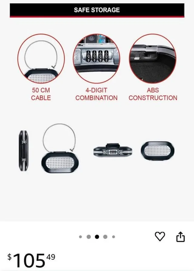 Masterlock Small Portable Safety Box image indicator(6)