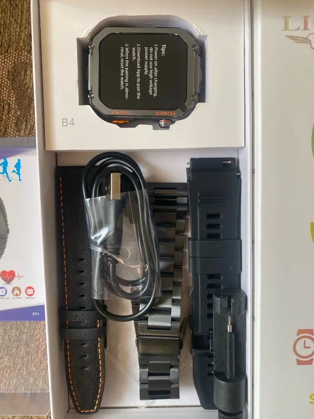 LIGE 1.96" smartwatch ,make calls , receive calls , heart rate image indicator(4)