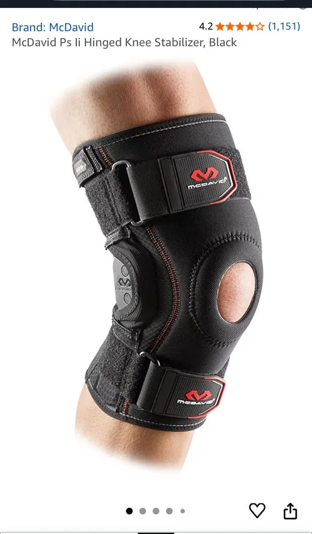 medium McDavid Hinged Knee Stabilizer, Black