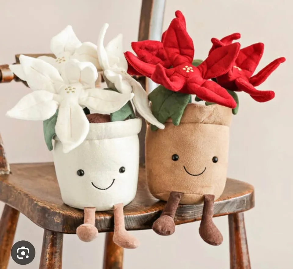 RETIRED Jellycat Potted poinsettias