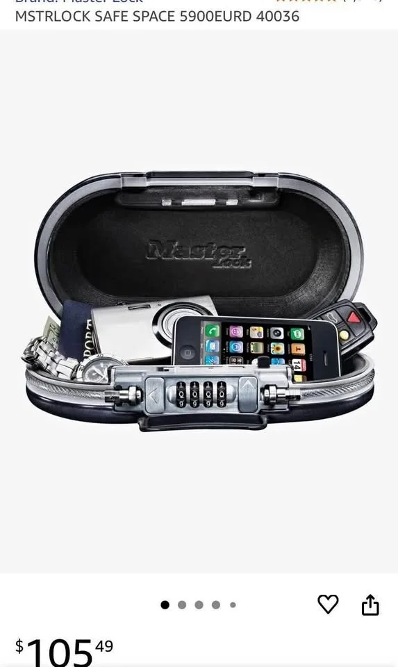 Masterlock Small Portable Safety Box