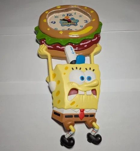 Spongebob Krabby Patty Molded Wall Clock