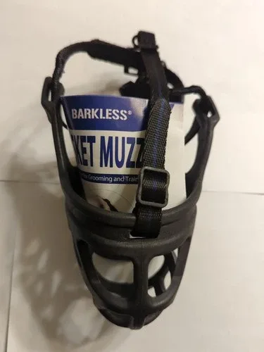 BARKLESS Dog Muzzle, Basket Muzzle SIZE SMALL