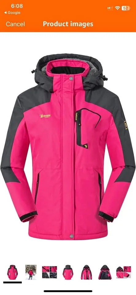 Women's Winter Ski Snow Jacket Waterproof Windproof Fleece