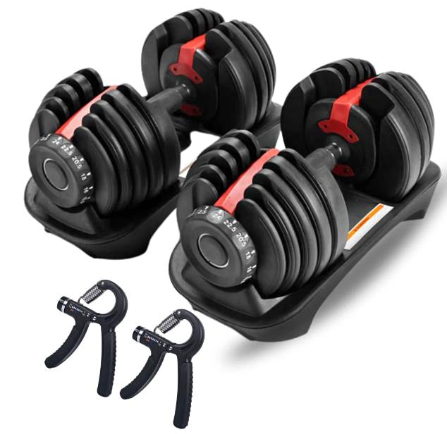 5-52.5 lb Adjustable Dumbbell Set w/ Hand Grip, New