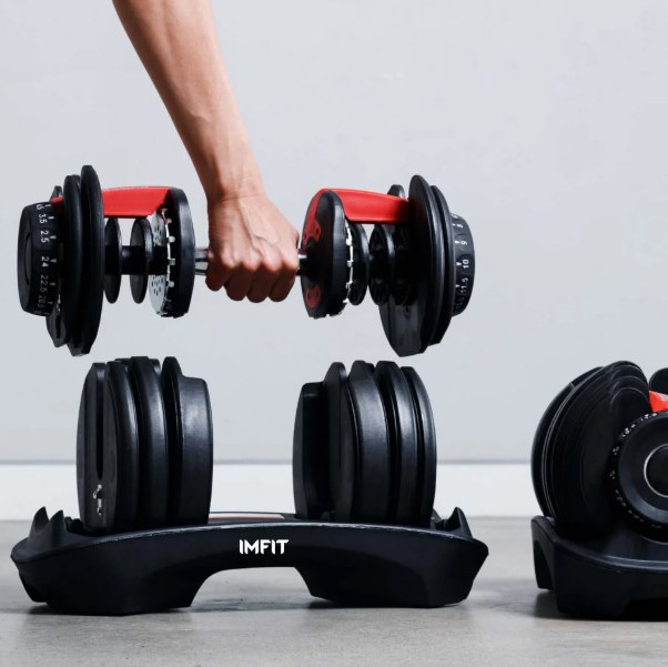 5-52.5 lb Adjustable Dumbbell Set w/ Hand Grip, New - photo 3