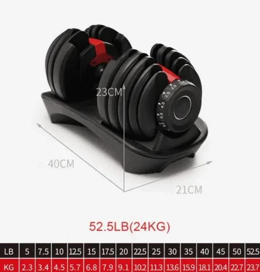 5-52.5 lb Adjustable Dumbbell Set w/ Hand Grip, New image indicator(5)