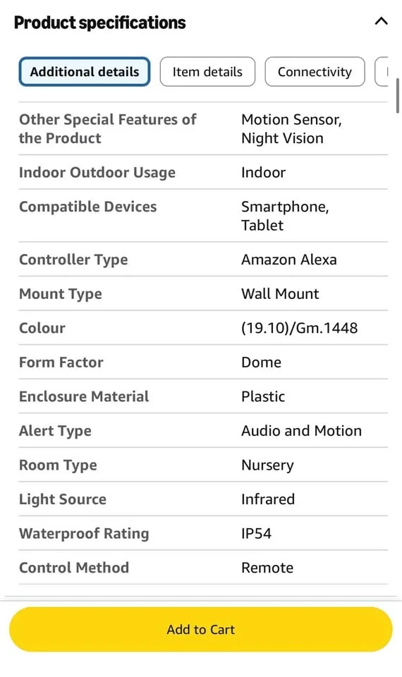 Video Baby Monitor with 1 Camera, 3.2" image indicator(4)