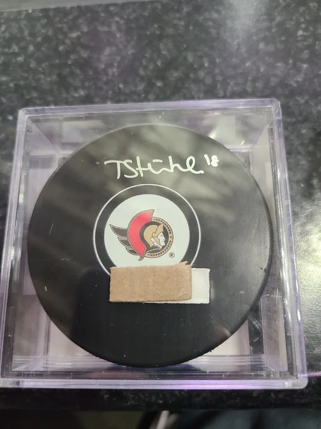 Ottawa Senators Authentic Tim Stützle Autographed Hockey Puck