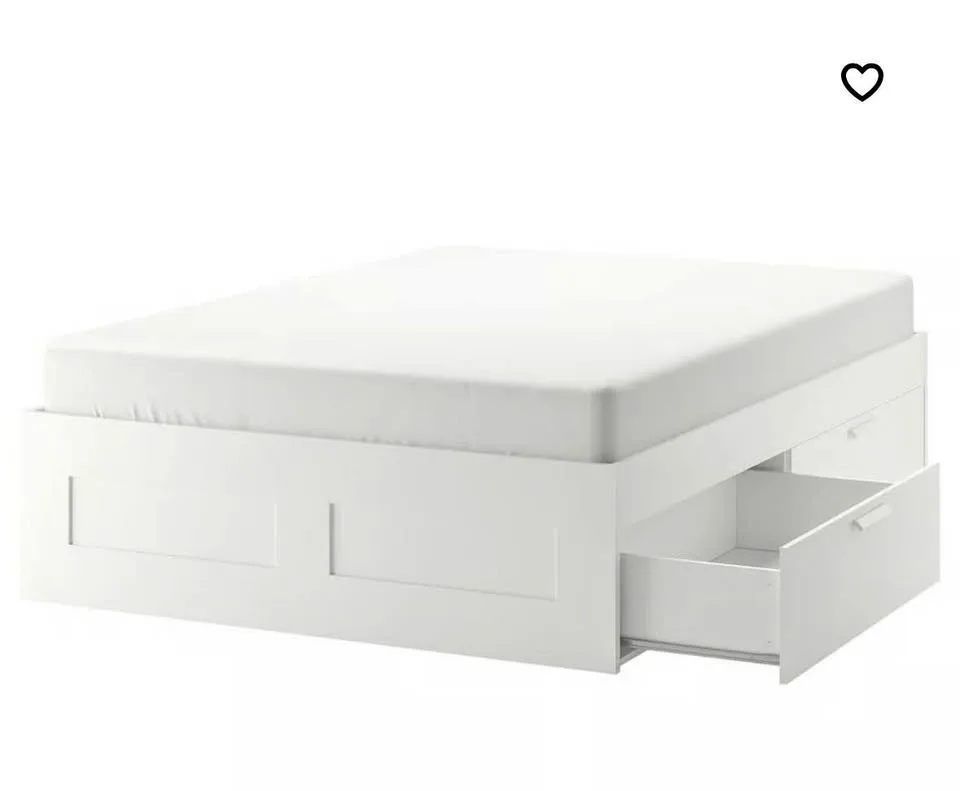 MOVE OUT SALE - BED FRAME WITH 4 STORAGE DRAWERS, QUEEN