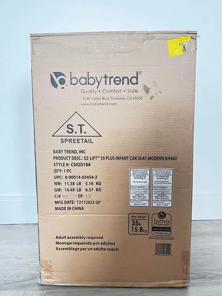 Baby Trend EZ-Lift 35 Infant Car Seat with Cover image indicator(10)