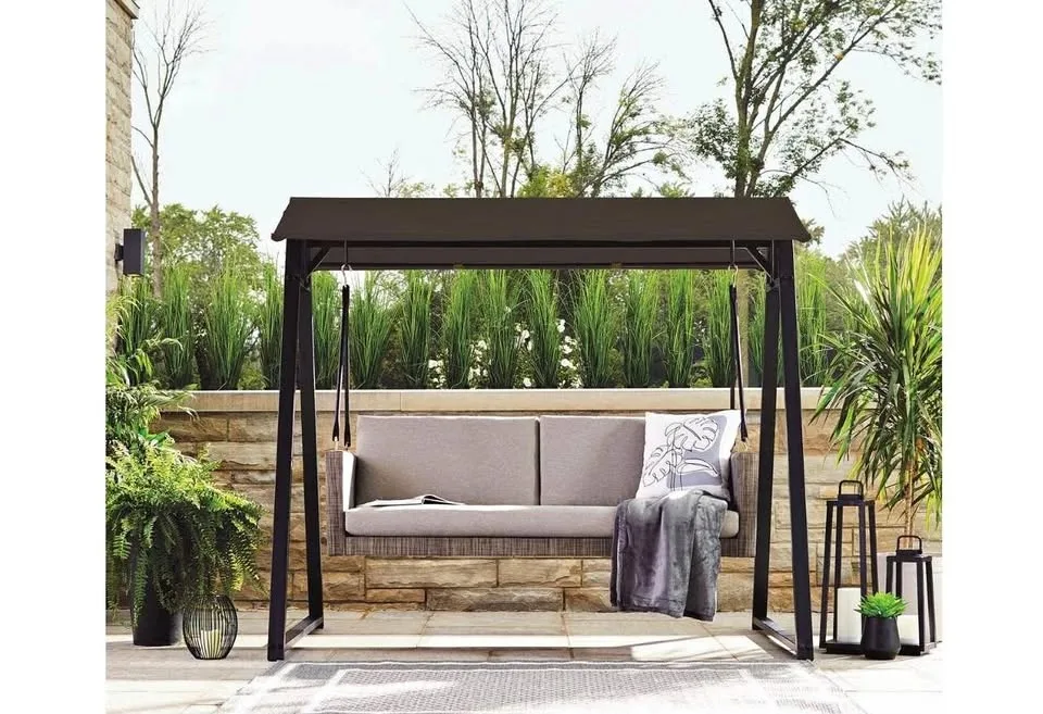 CANVAS Highfield 3-Seater Swing w/Canopy & Cushions