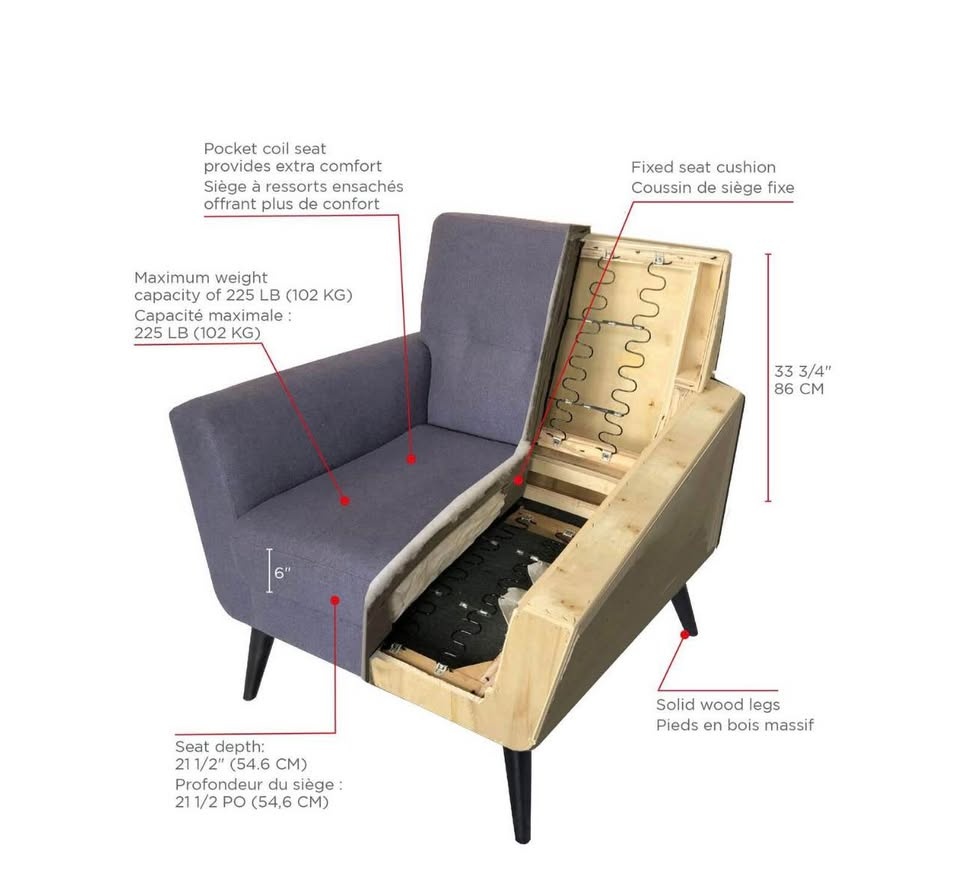 Brand New Upholstered Accent Armchair - photo 2