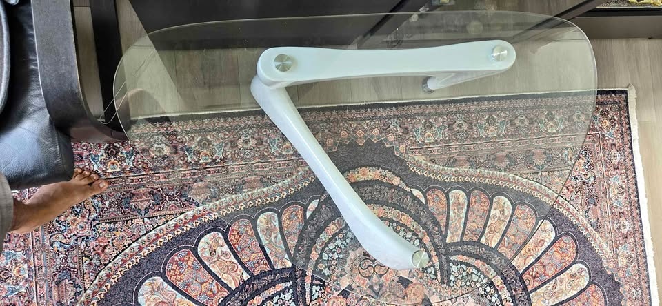 Glass coffee table