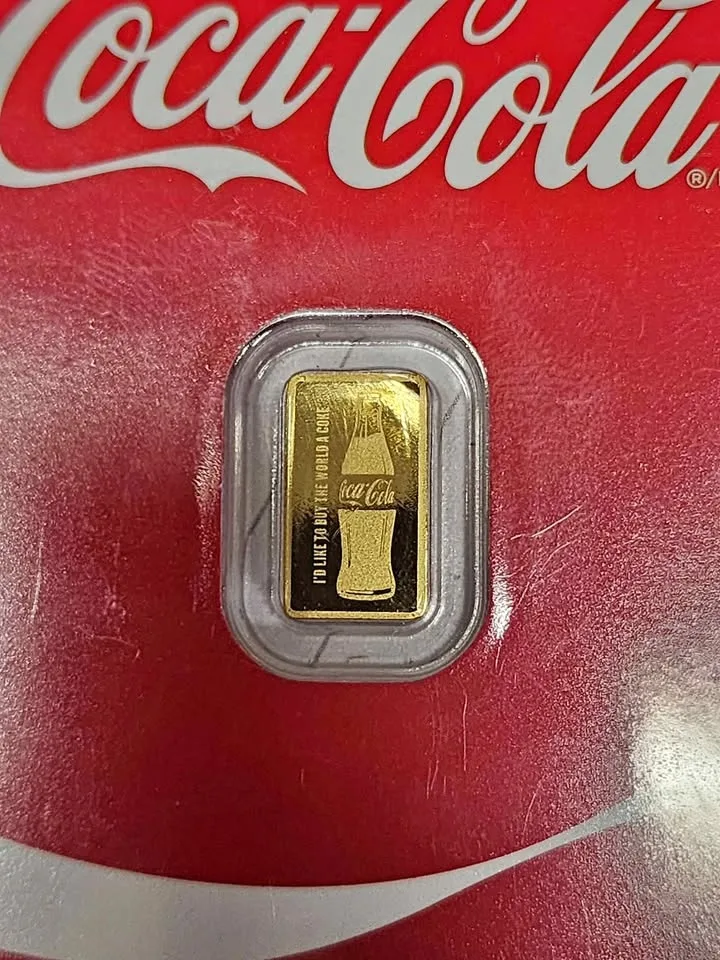 Coca-Cola 0.5gr gold bar