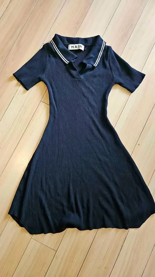 Short Sleeve Knit Mini Dress