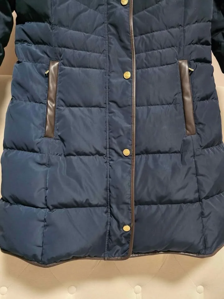 Cole Haan Sz S Down Fill Puff Winter Jacket Blue image indicator(4)