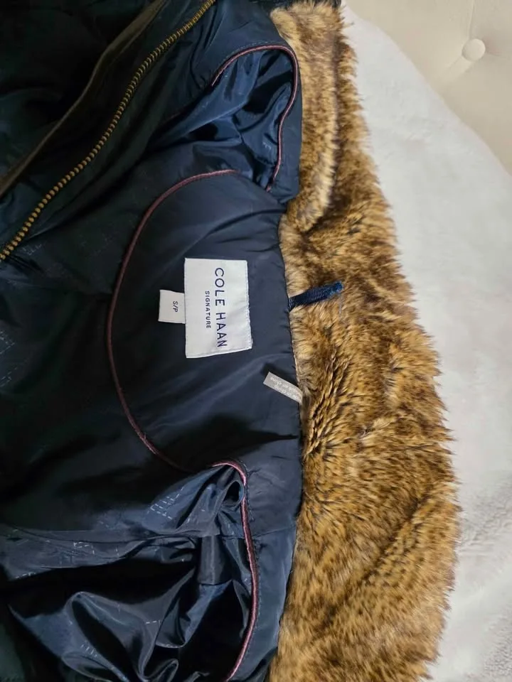 Cole Haan Sz S Down Fill Puff Winter Jacket Blue image indicator(9)