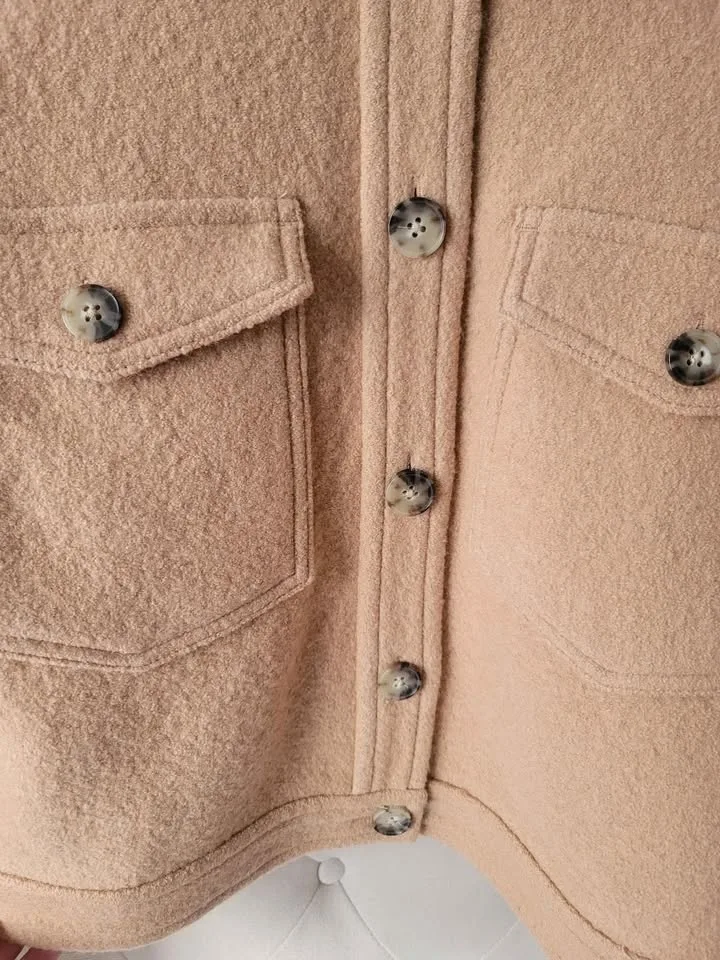 Aritzia Wilfred sz M/L Jacket 100% Merino Wool image indicator(3)