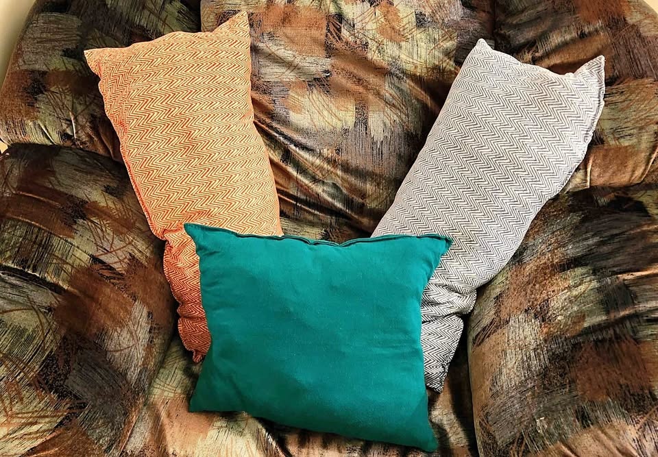 Lot of 3 - Homemade cushions