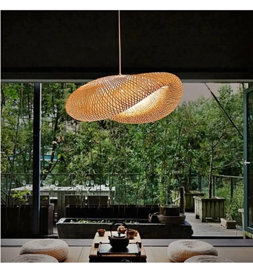 Rattan Pendant light BNIB thumbnail