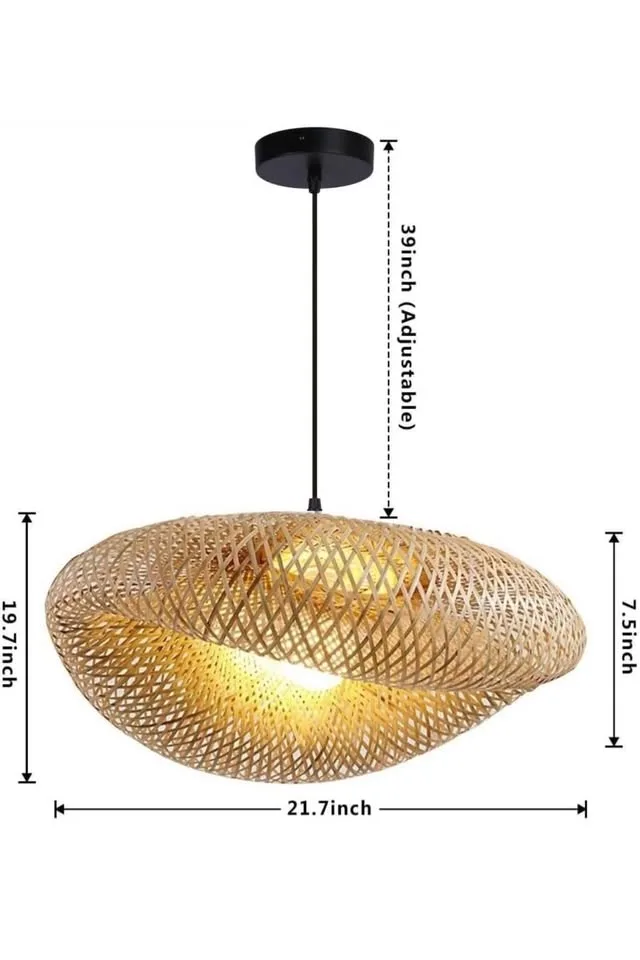 Rattan Pendant light BNIB image indicator(2)