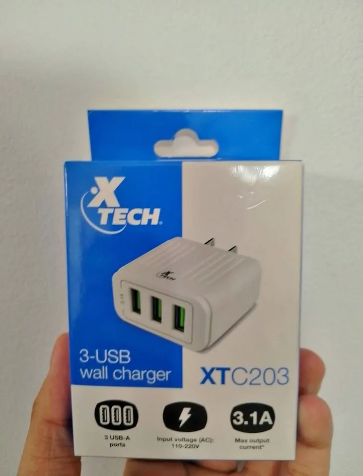 X tech 3 USB Wall Charger