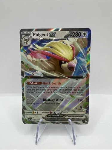Pidgeot ex - 164/197 - Double Rare NM, English Pokemon Holo