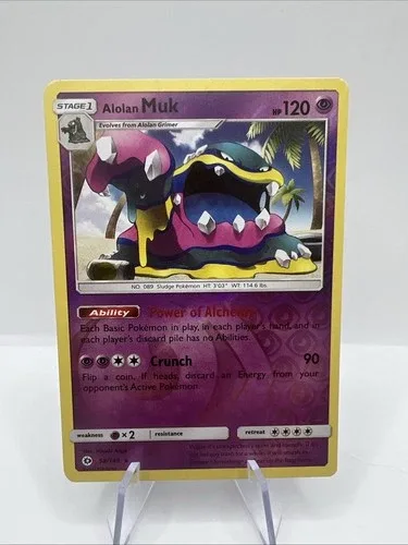 Pokemon TCG Alolan Muk Sun & Moon #58 Reverse Holo
