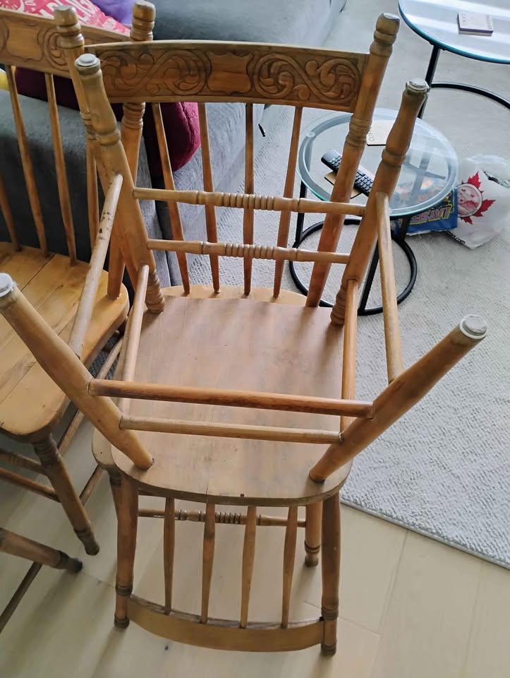Wooden chairs x4 - photo 2