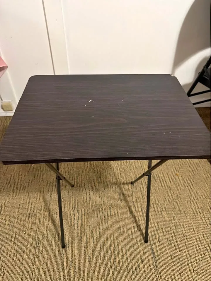 Dark Wood Folding Table – Portable & Lightweight