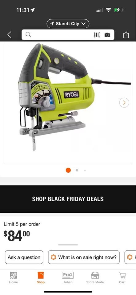 RYOBI 4.8 Amp Corded Variable Speed Orbital Jig Saw