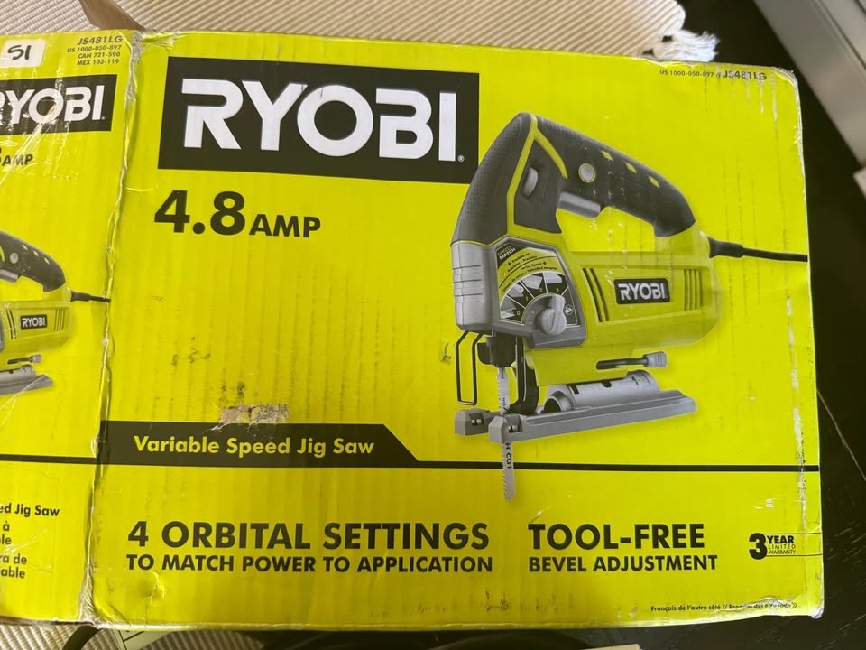 RYOBI 4.8 Amp Corded Variable Speed Orbital Jig Saw - photo 2