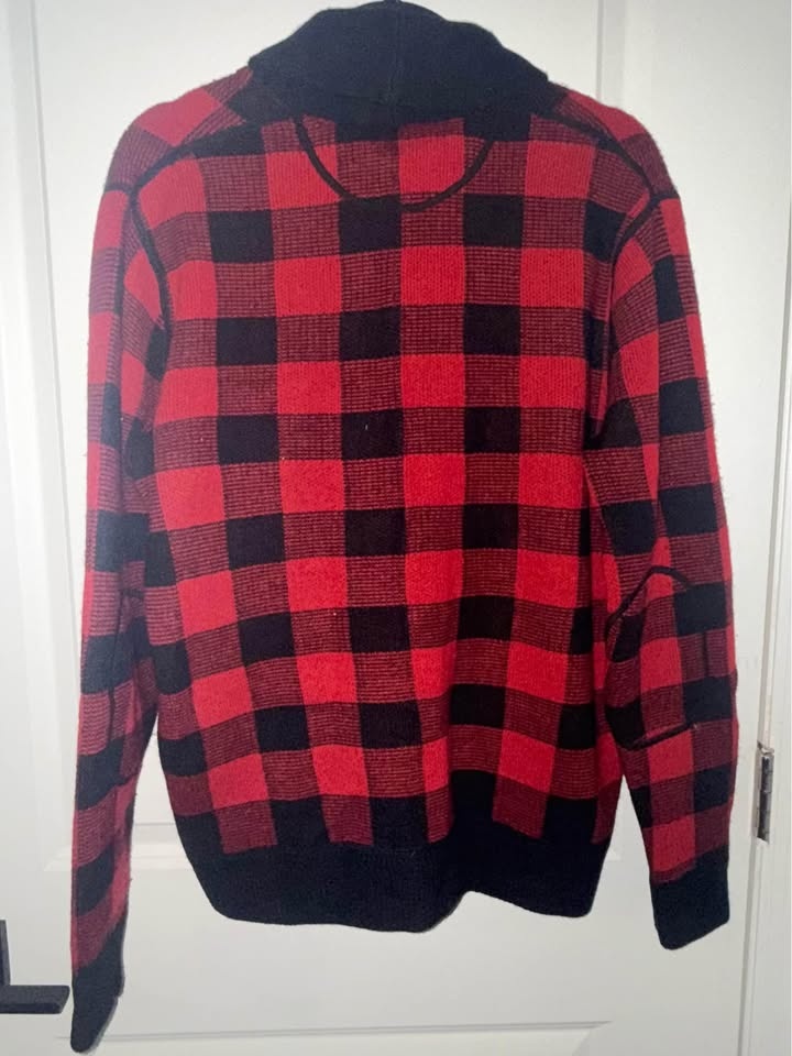 New Polo Ralph Lauren Buffalo Check Merino Wool Cardigan - photo 4