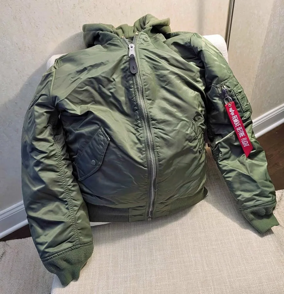 Alpha Industries Green Jacket - kids large- ($75 in Dec)